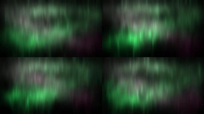 北极光aurora Borealison星空的背景。绿色和红色。