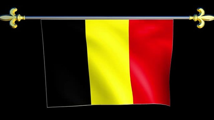 比利时的大型循环动画国旗