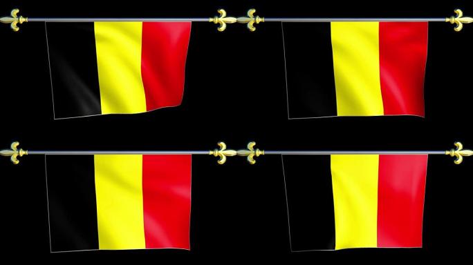 比利时的大型循环动画国旗