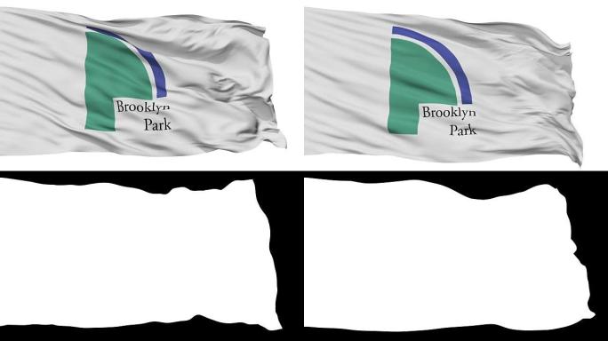 明尼苏达州布鲁克林公园市的孤立挥舞着国旗
