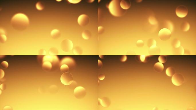 抽象圣诞黄金颗粒bokeh流淌在金色渐变背景上，节日圣诞节