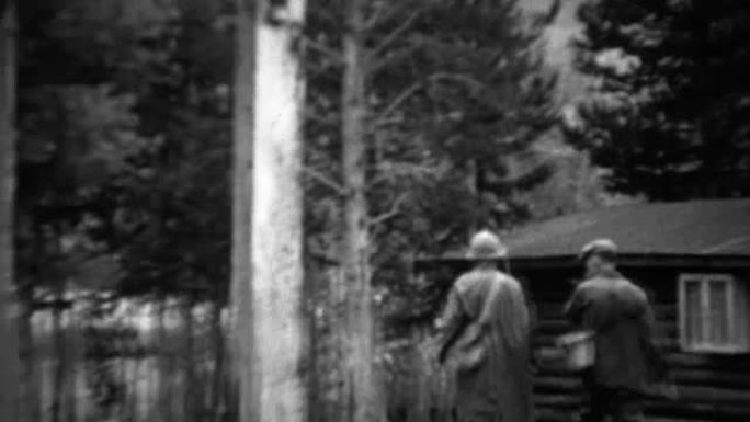 1934: 夫妇离开乡村小木屋去度假钓鱼点。