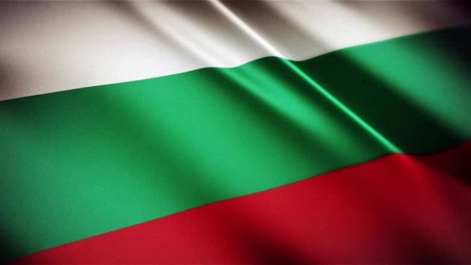保加利亚逼真的国旗无缝环摆动动画