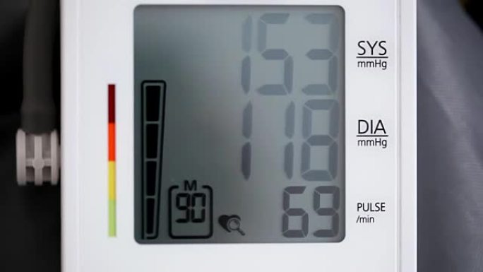 监视器上显示的血压