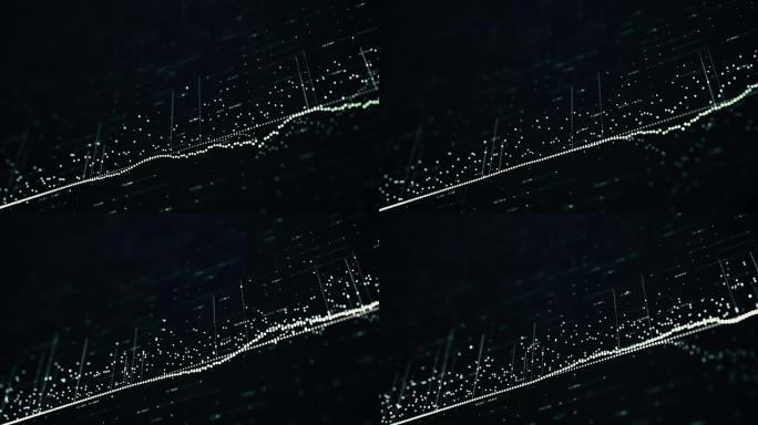 带有成长图表动画的抽象背景