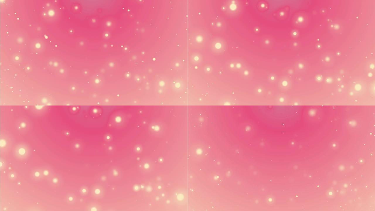 4k粉色明亮清洁Bokeh动画背景无缝循环。