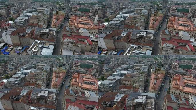 布加勒斯特中心的4k无人机拍摄