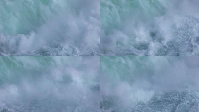 新西兰胡卡瀑布 (Huka Falls) 落水的特写