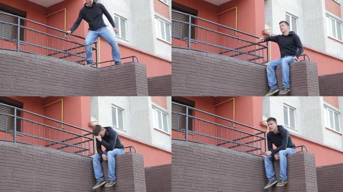 带建筑楼梯的跑酷练习