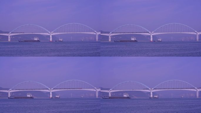 4k高清相机摄·火车过桥、江面行船