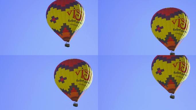 空中热气球的特写