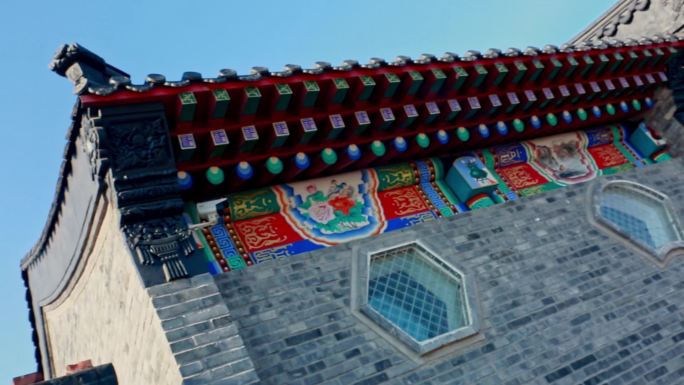 北京文化营村中式古建筑古门房檐文化小景