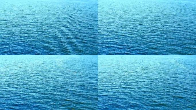4k无缝循环蓝色海水涟漪