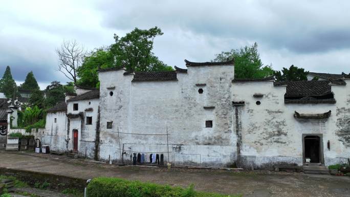 航拍浙江金华兰溪诸葛八卦村