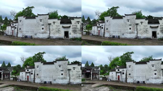 航拍浙江金华兰溪诸葛八卦村