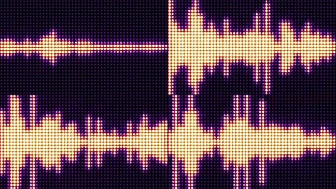 音乐波浪，灯泡动画，渲染，背景，循环