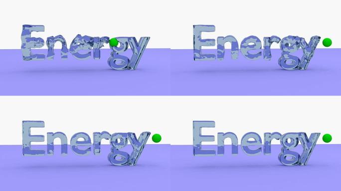 用绿球产生的波浪的能量词动画