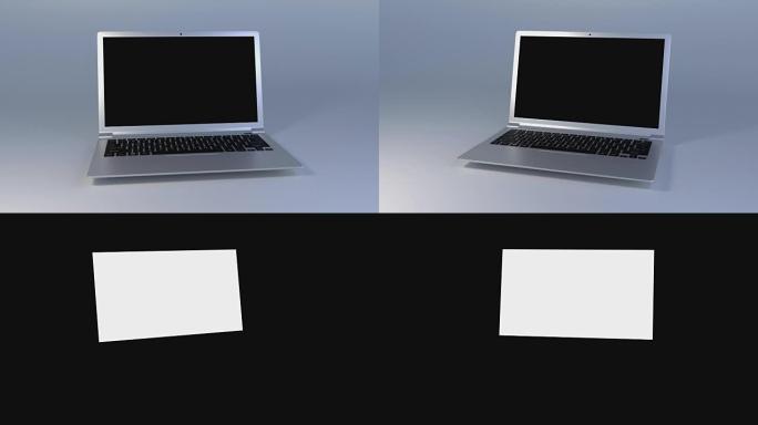 白色背景上的笔记本电脑
