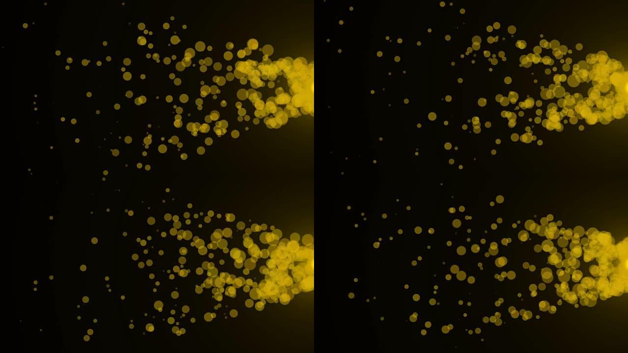 可循环的黄色颗粒背景4K