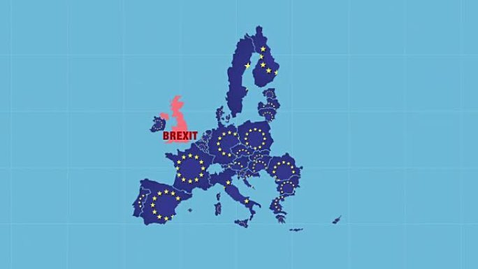 英国脱欧欧盟地图