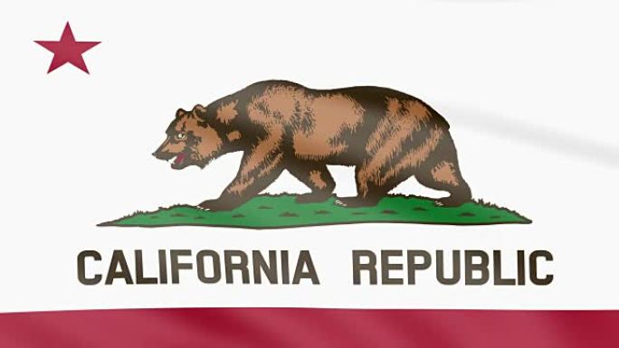 加利福尼亚的大型循环动画旗帜