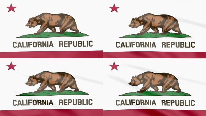 加利福尼亚的大型循环动画旗帜