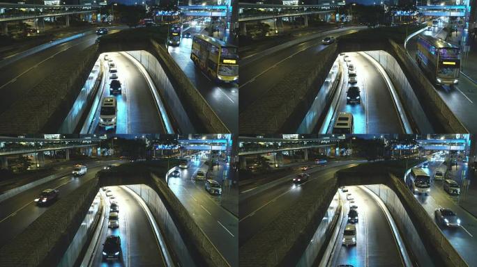 香港街夜间驾驶