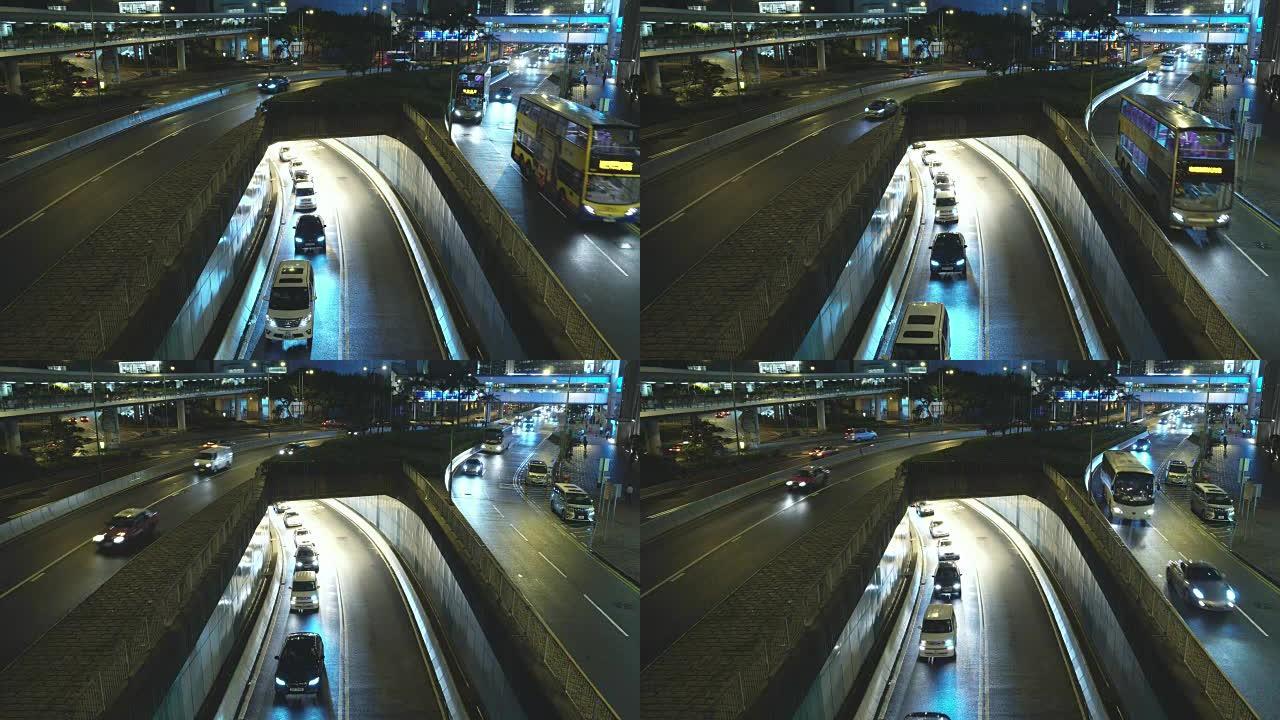 香港街夜间驾驶
