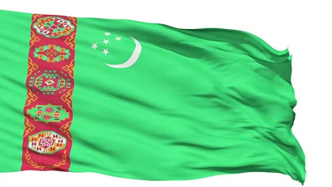 挥舞着土库曼斯坦的国旗
