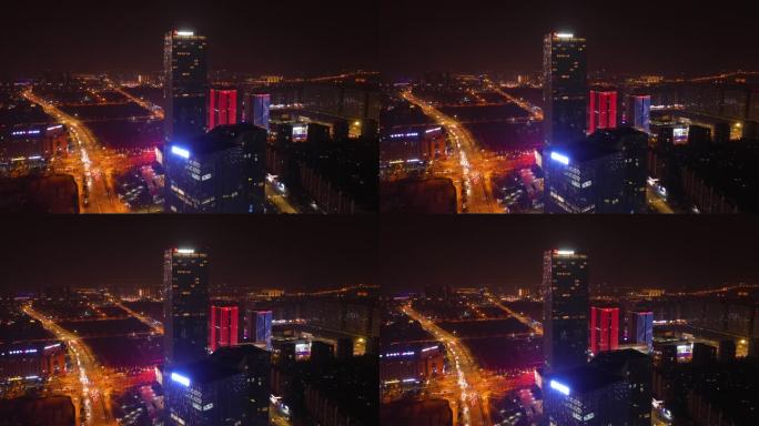 金华市 金华之光文化广场夜景 中国婺剧博