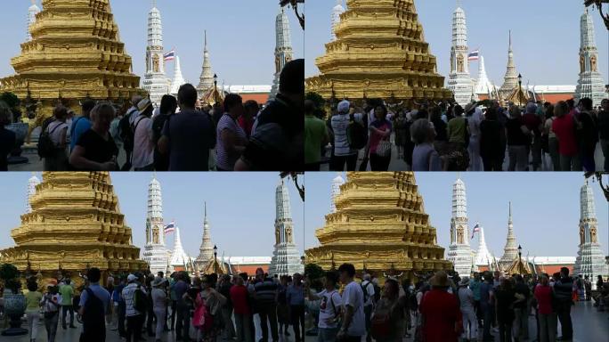 游客在玉佛寺的时间流逝