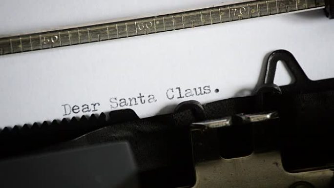 用一台旧的手动打字机打字亲爱的圣诞老人