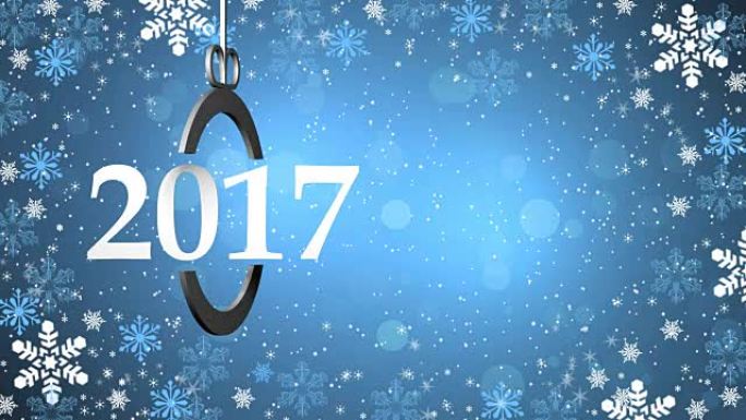 新年快乐，圣诞节，3d冬季背景2017