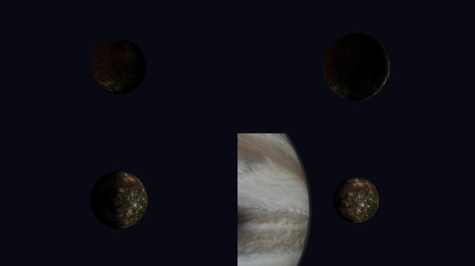 木卫四和木星。