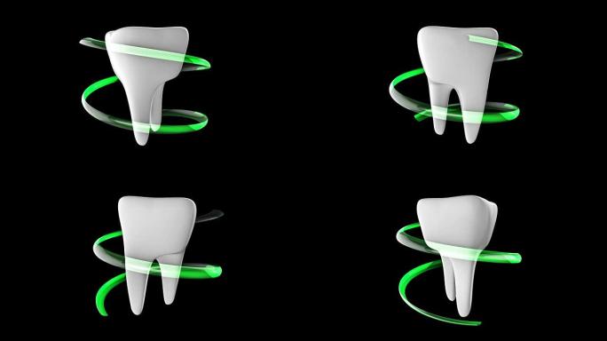 牙齿旋转动画