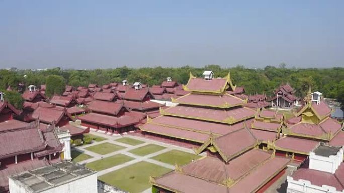 缅甸曼德勒皇宫全景