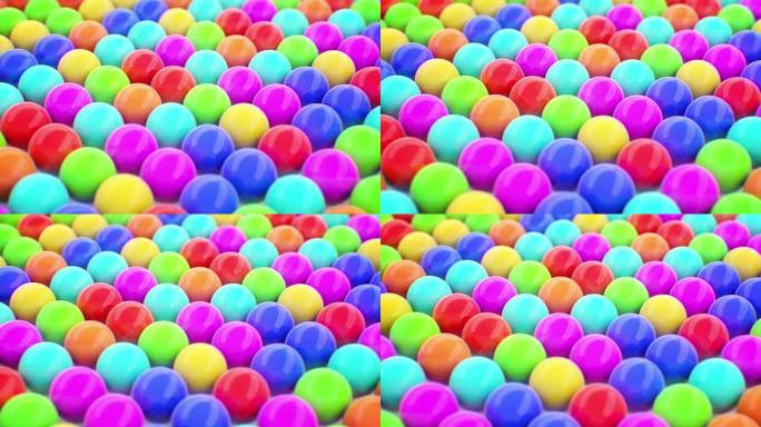 彩球，无缝循环4k动画。3d渲染