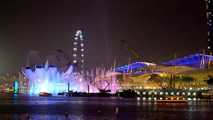 新加坡美丽的激光表演。3840x2160