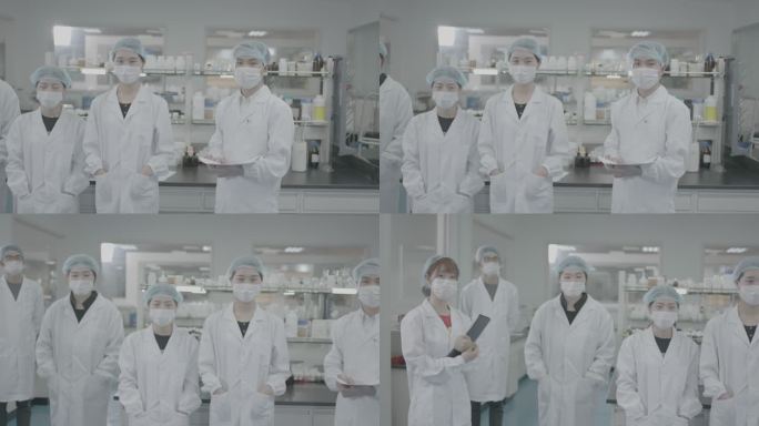 科研团队展示医疗团队原始素材灰片科技团队