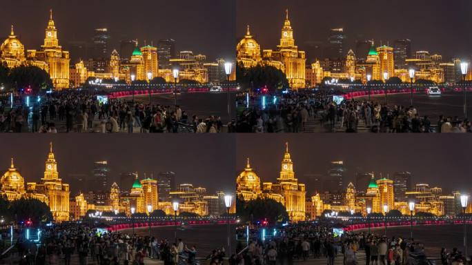 4K上海外滩夜景延时