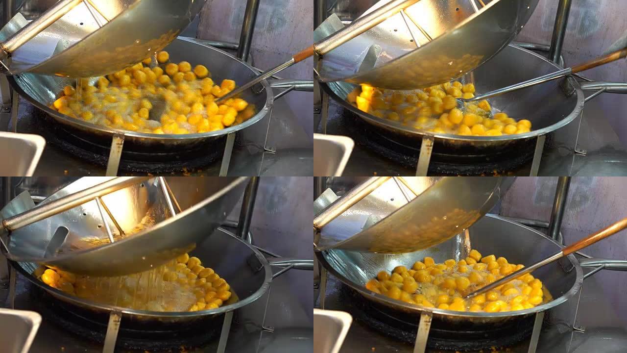 街头美食-台湾风味土豆球油炸