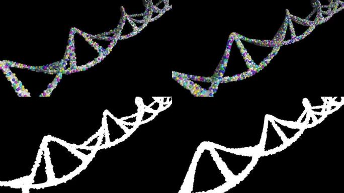 spiral DNA with an alpha mask