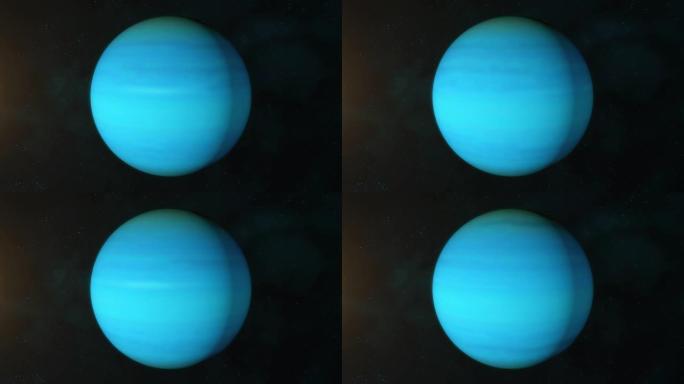 在深空旋转的现实行星天王星