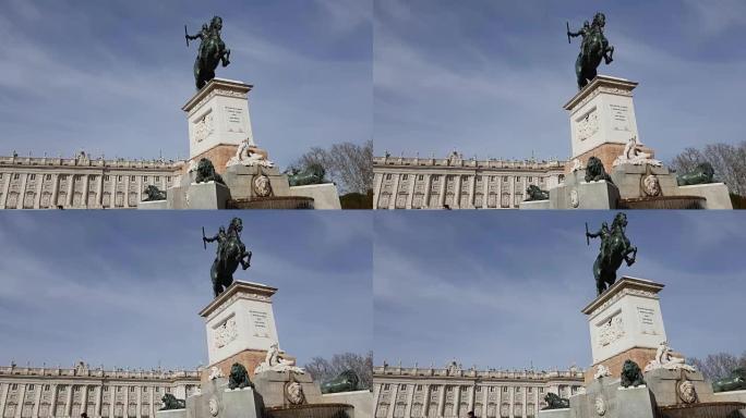 马德里东方广场的费利佩四世纪念碑