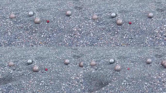 滚球滚球在砾石地面上