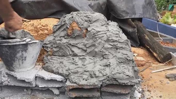 人类用水泥制造人造石