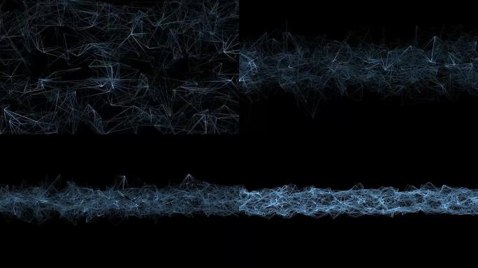 深蓝色抽象技术多边形视频动画