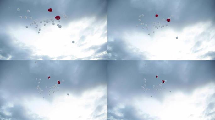 气球飞上天空