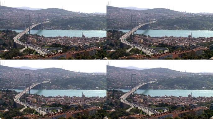 日落时的伊斯坦布尔博斯普鲁斯大桥