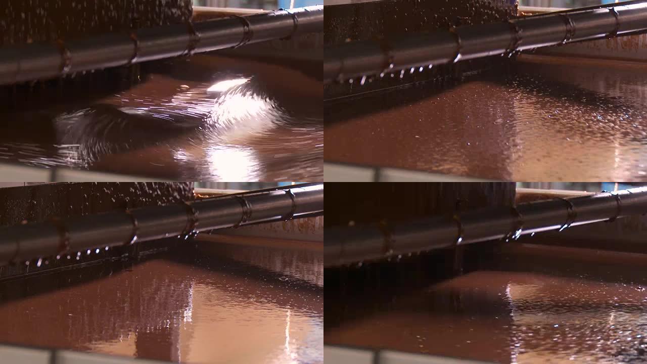 冰淇淋厂的坚果巧克力釉。